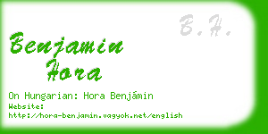 benjamin hora business card