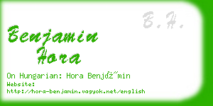 benjamin hora business card